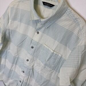 Alpine Design Resort Wear Men's Striped Cotton Short Sleeve Shirt Medium